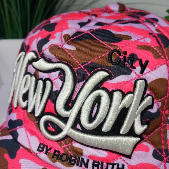 NWOT Robin Ruth NYC Pink Camouflage Adjustable Cap - Picture 6 of 6